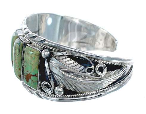 Navajo Turquoise Multistone Sterling Silver Cuff Bracelet AX125884